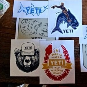 Yeti Sticker One Set Of 5 (4 Sets Available)